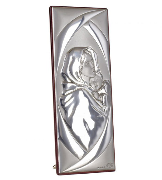 Virgen con el Niño Plata 925 Argento Icon #995