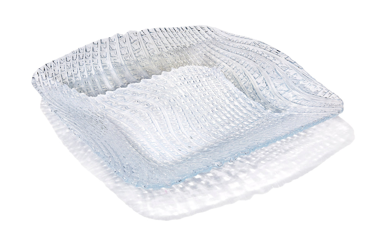 Debora Carlucci Clear Murano Plato cuadrado para dulces #DC002