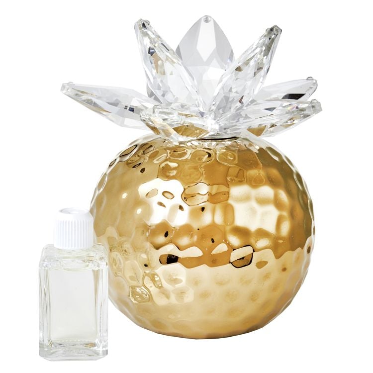 Debora Carlucci Diffusore a bastoncini con finitura martellata oro con loto di cristallo e profumo # 33131G