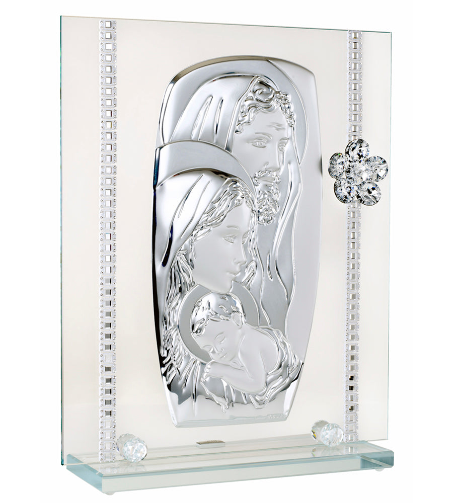 Italiano 925 Plata Argento Sagrada Familia Icon Tabletop Icon #19874