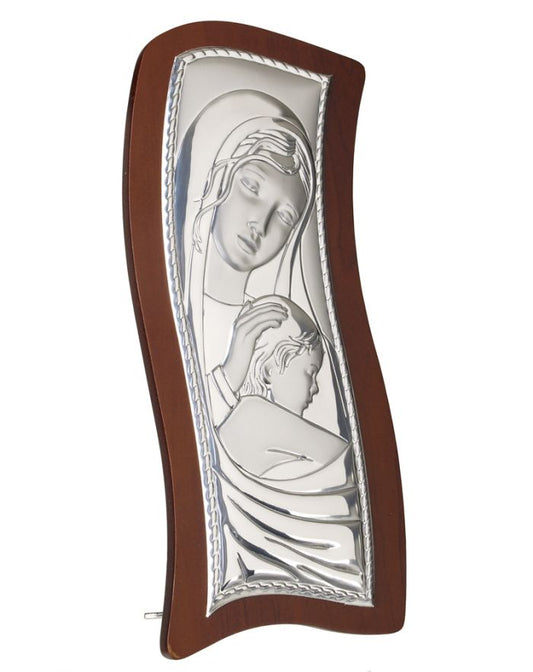 Italiano 925 Plata Argento Icono Madre e Hijo #Leo-28