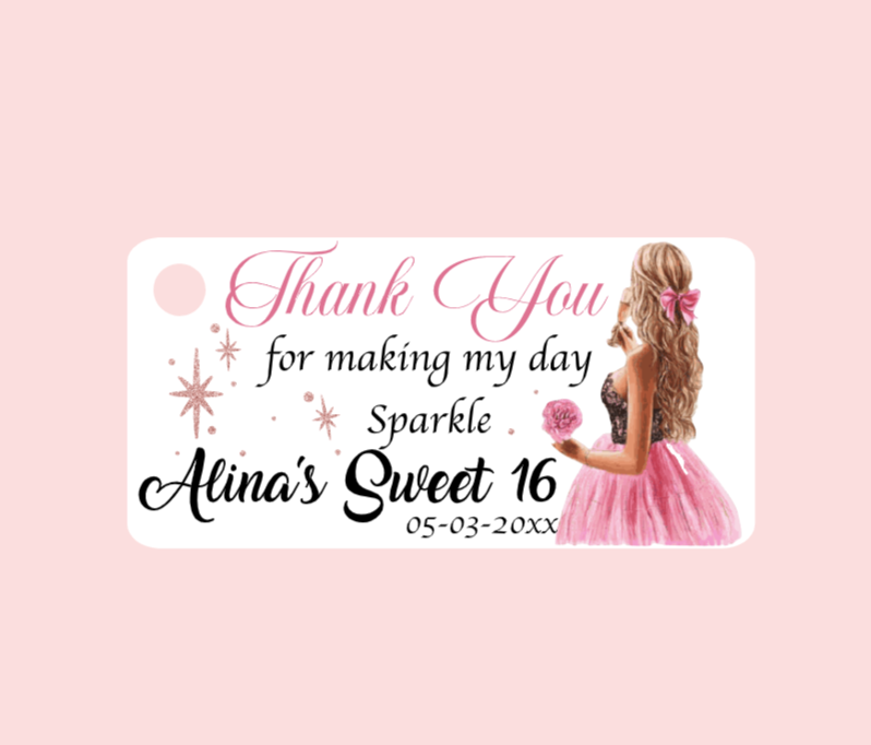 Sweet 16th and Quinceañera Bigliettini / Tags MMSS-006