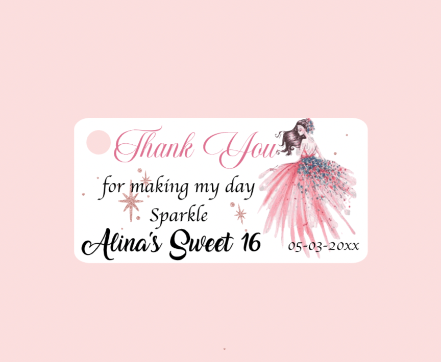 Sweet 16th and Quinceañera Bigliettini / Tags MMSS-008