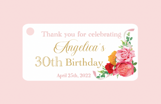 Etiquetas de cumpleaños y agradecimiento MMTH-001
