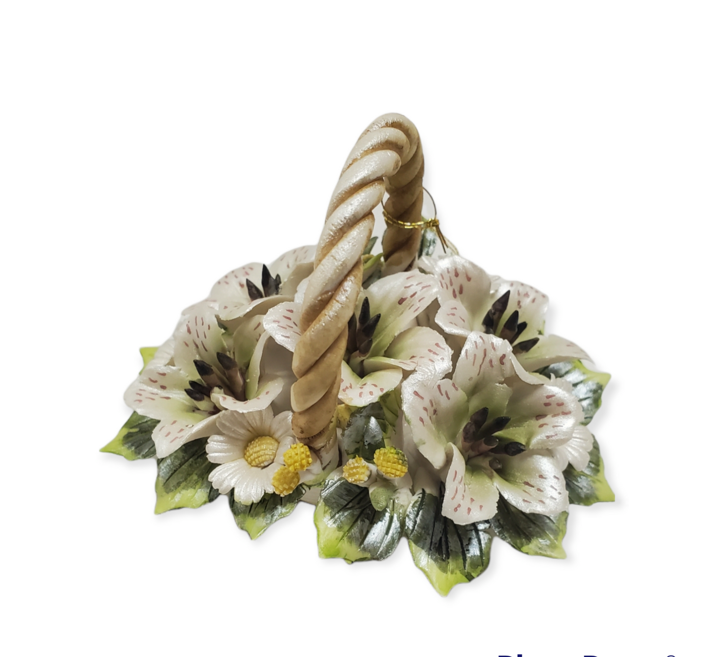 Favor de fiesta de ramo de flores de porcelana #7F609