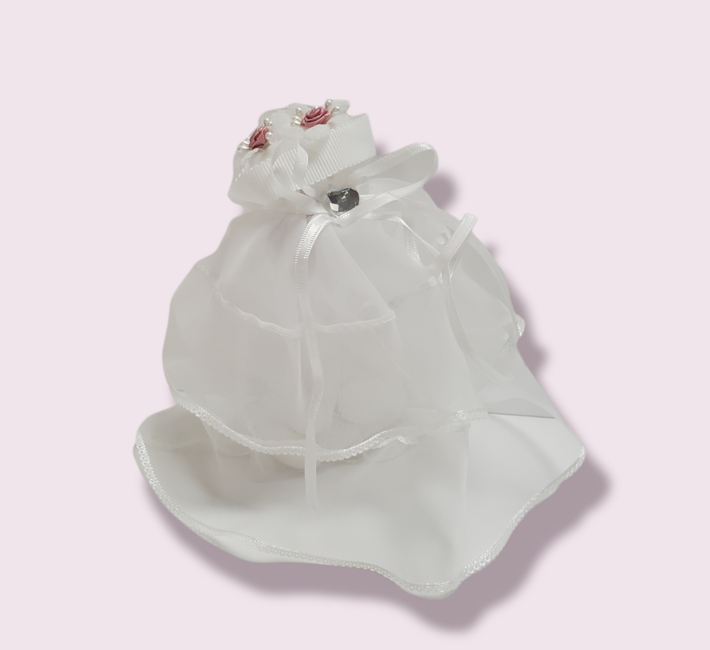 PO1535 Confetti Dress Pouch-White 12 PC Bag