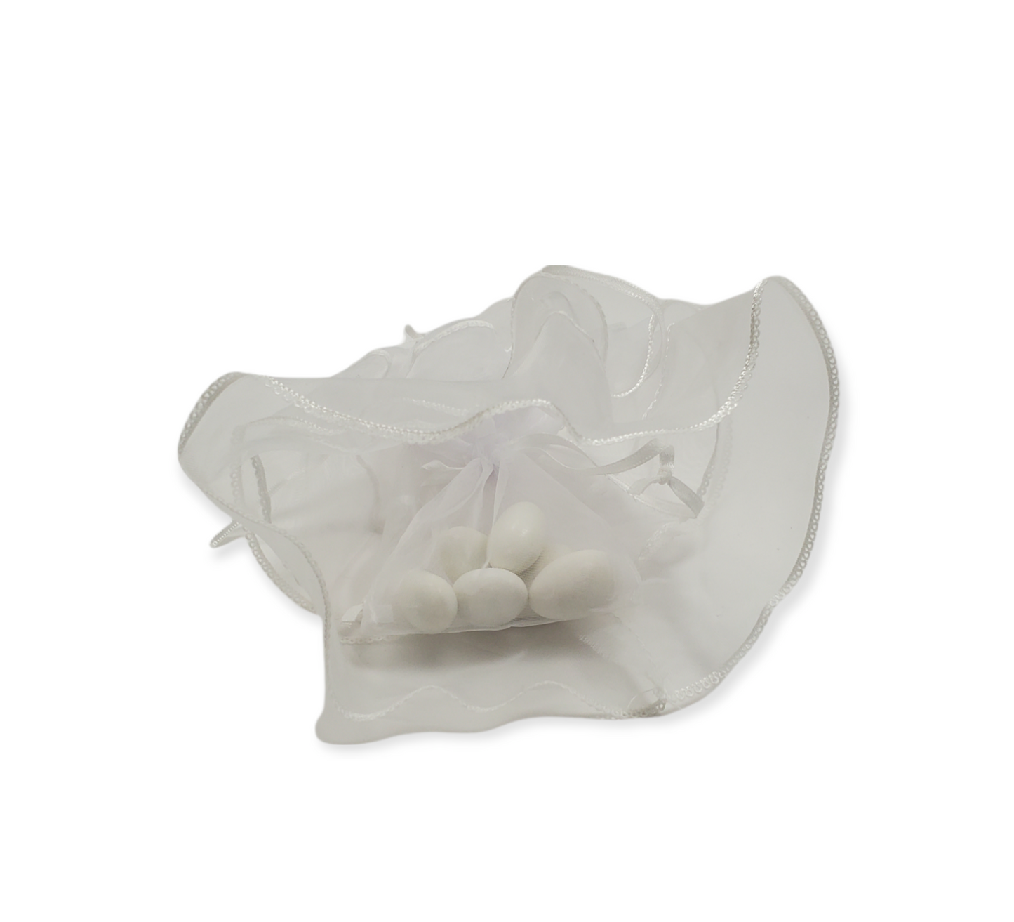 PO1535 Confetti Dress Pouch-White 12 PC Bag