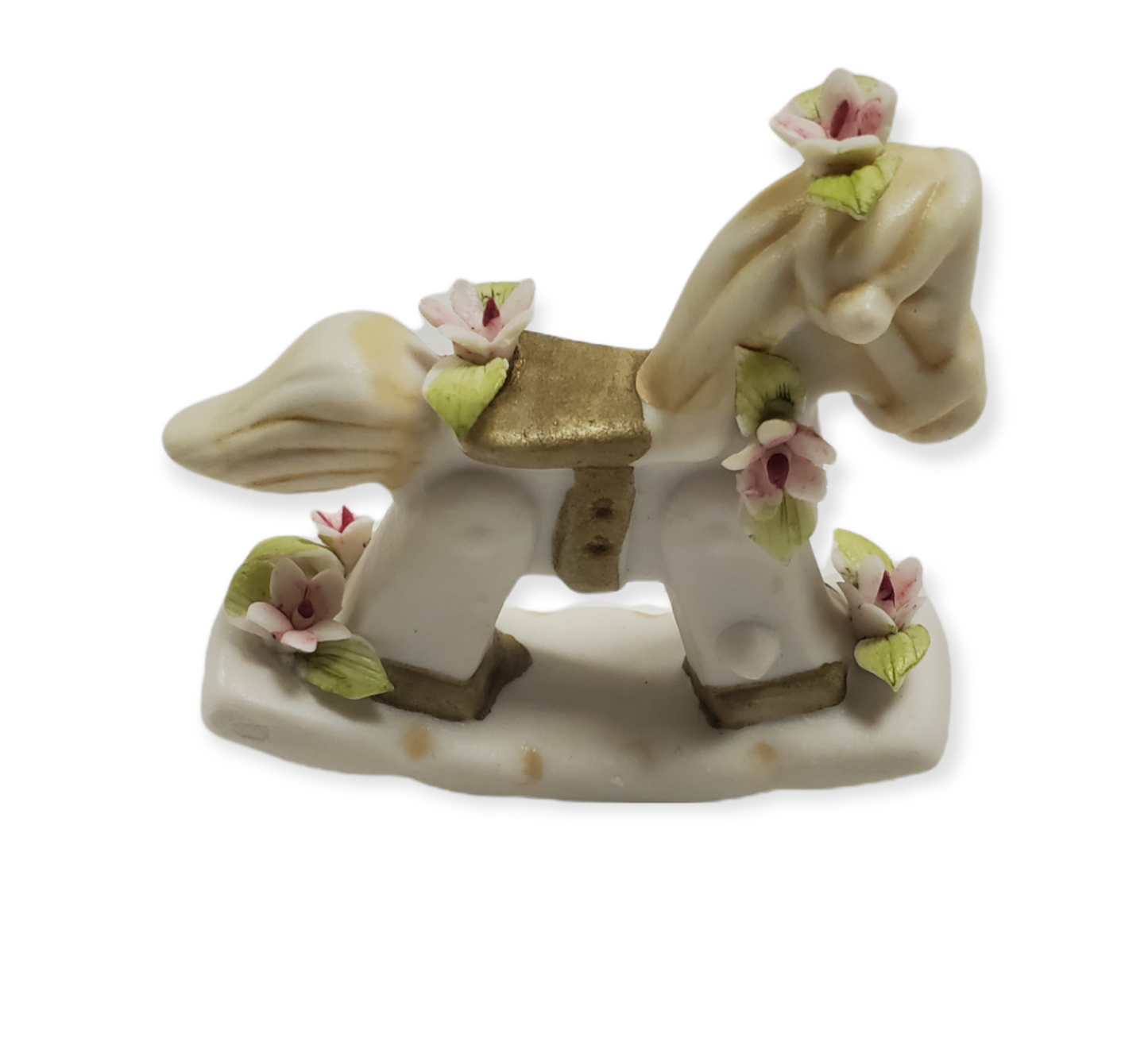 Favores de fiesta de caballo balancín de bebé de porcelana #F8767