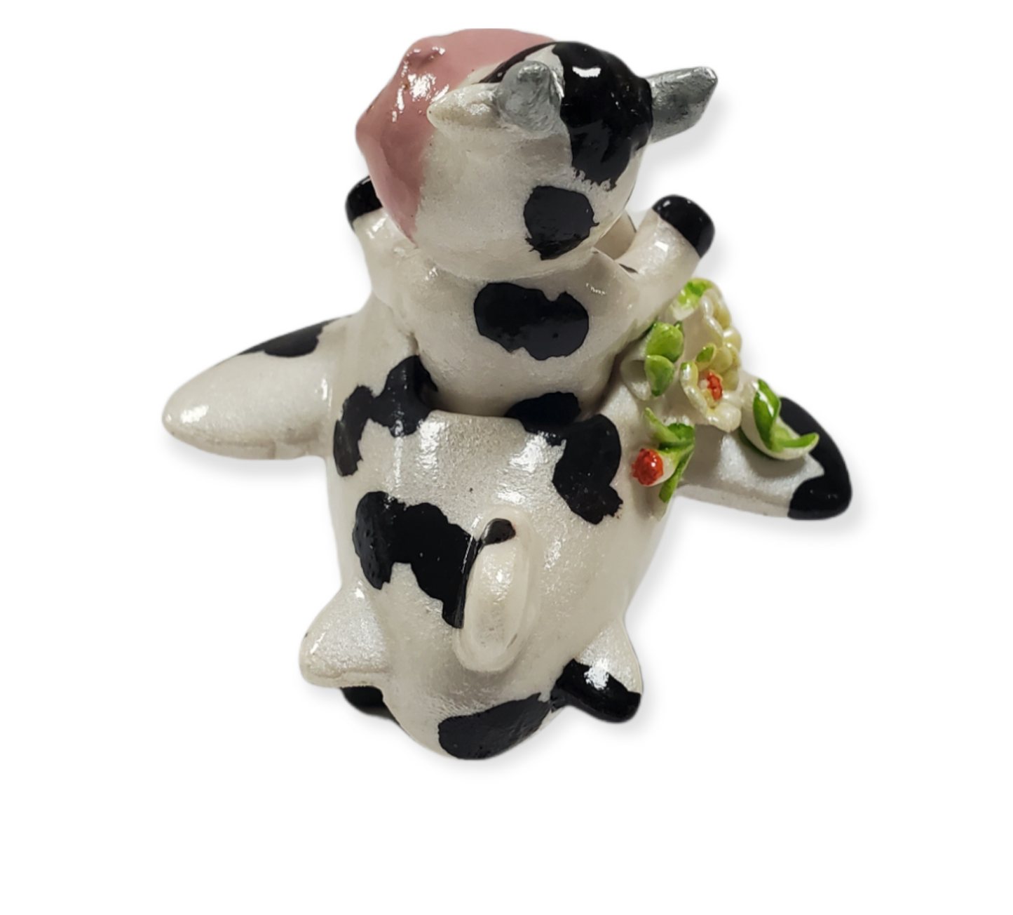 Favores de fiesta de bebé piloto de vaca de porcelana #7D3613
