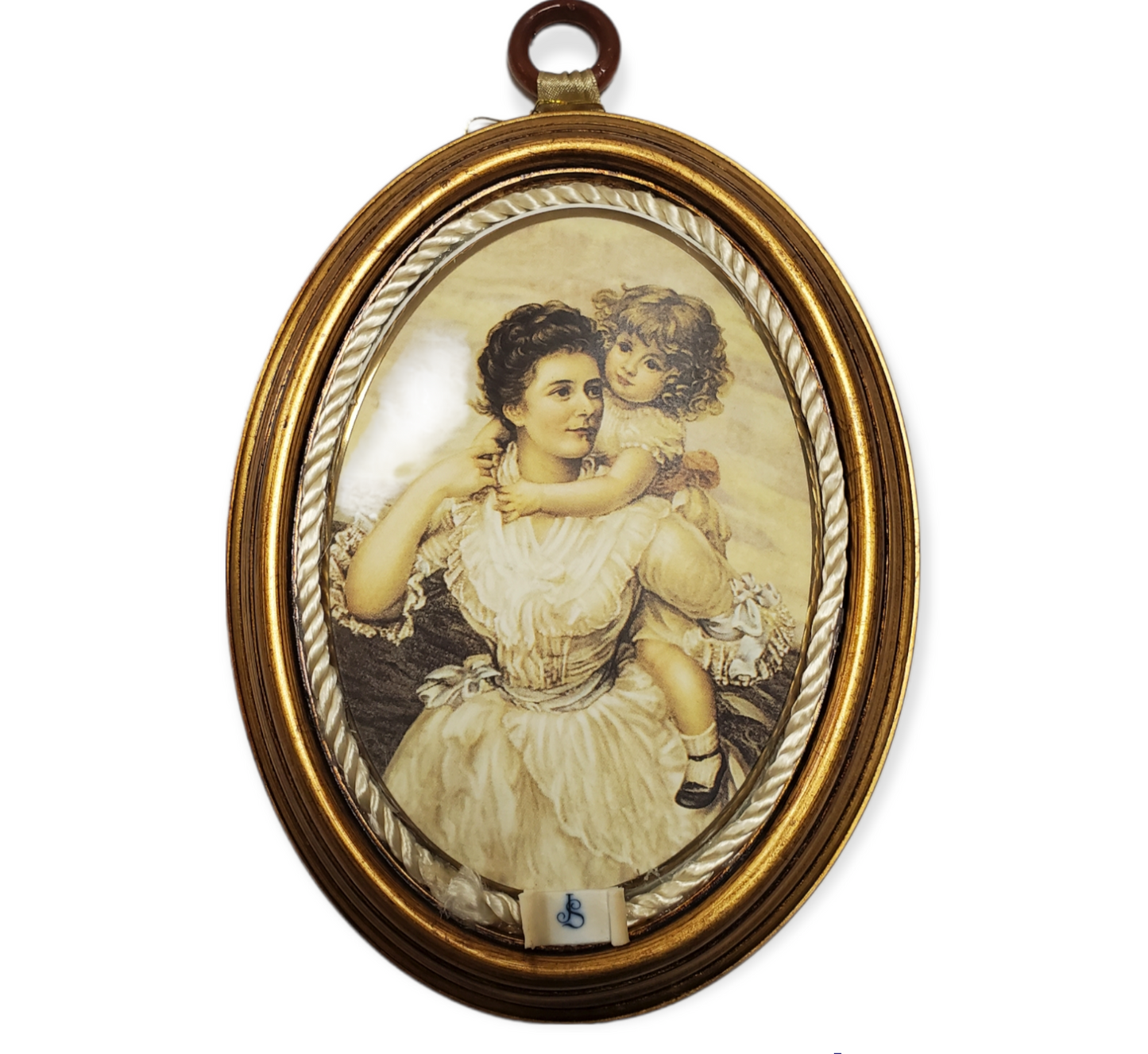 Placa de pared de la Virgen y el Niño de porcelana Favores de fiesta #4L089