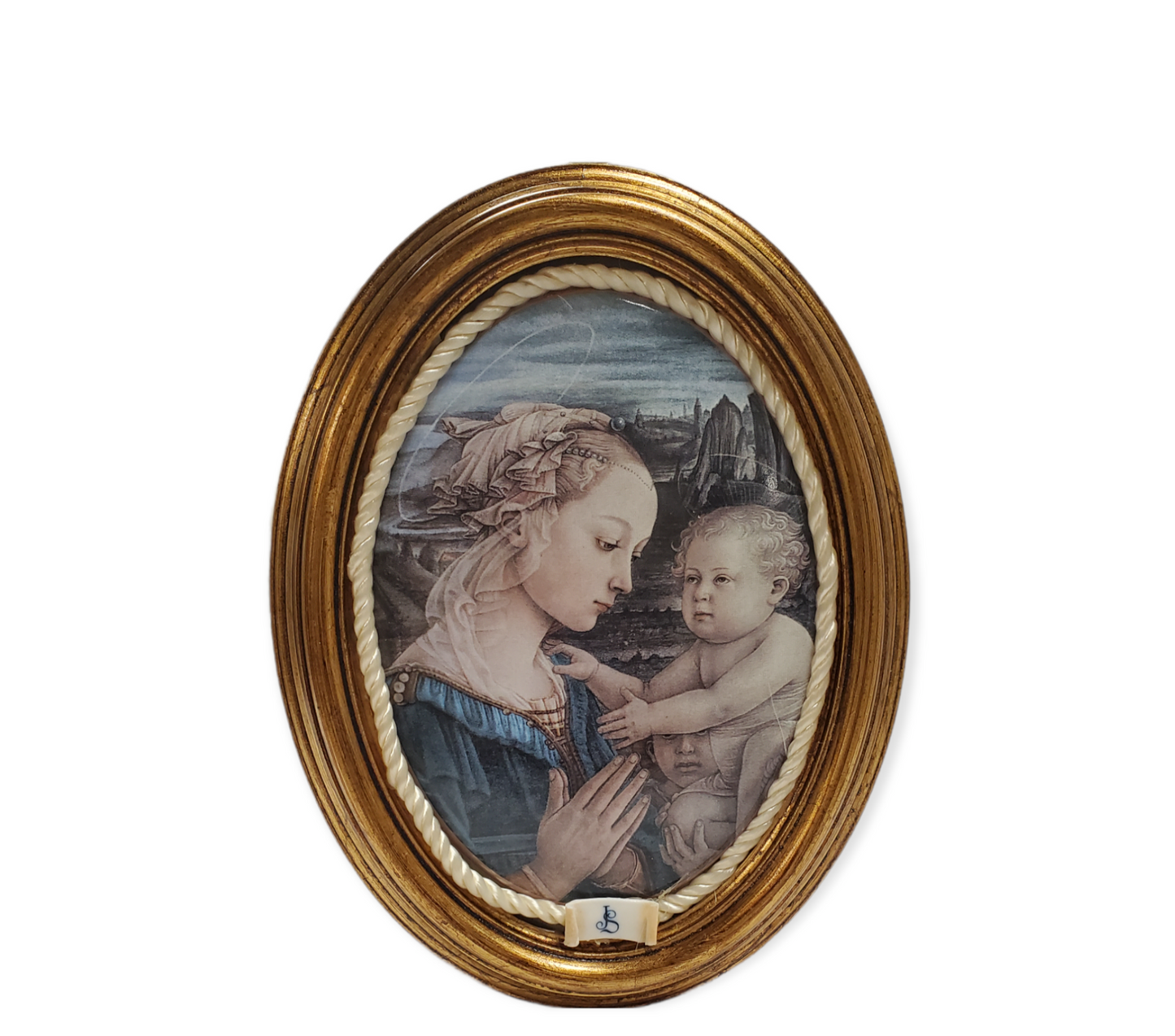 Placa de pared de la Virgen y el Niño de porcelana Favores de fiesta #4L089