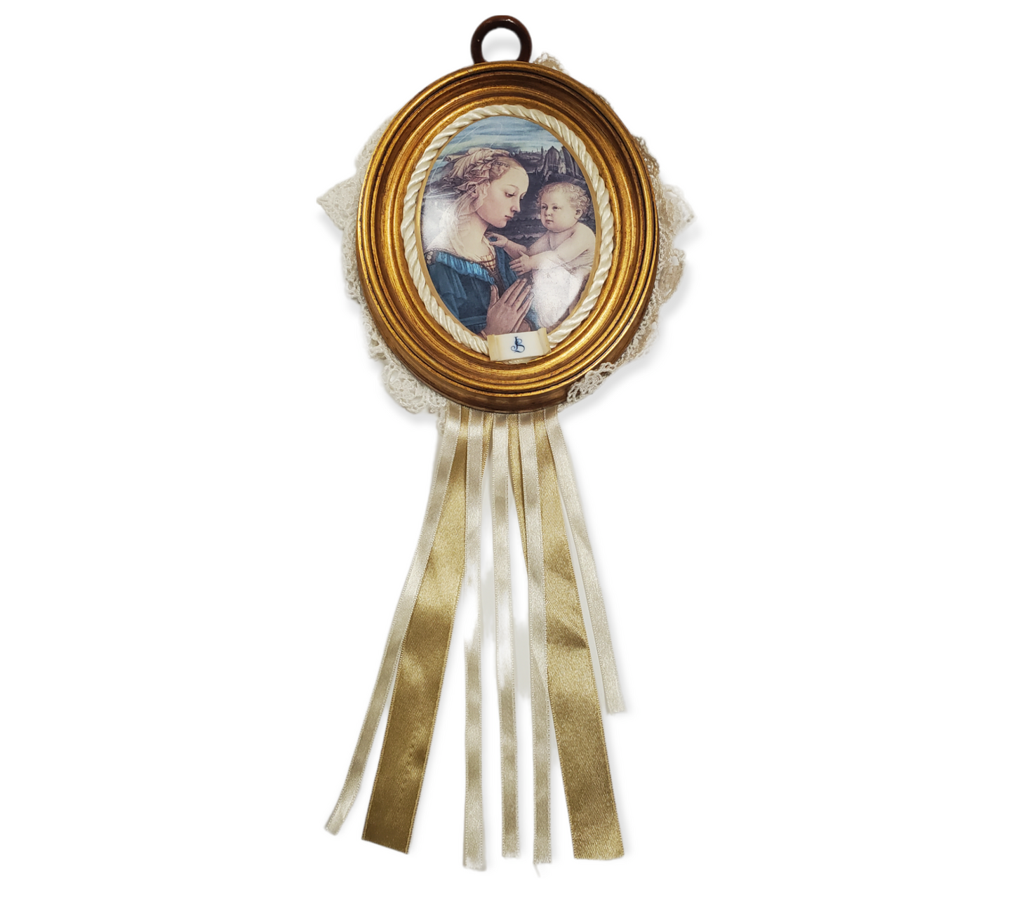 Placa de madera y porcelana Favor de fiesta #4L072