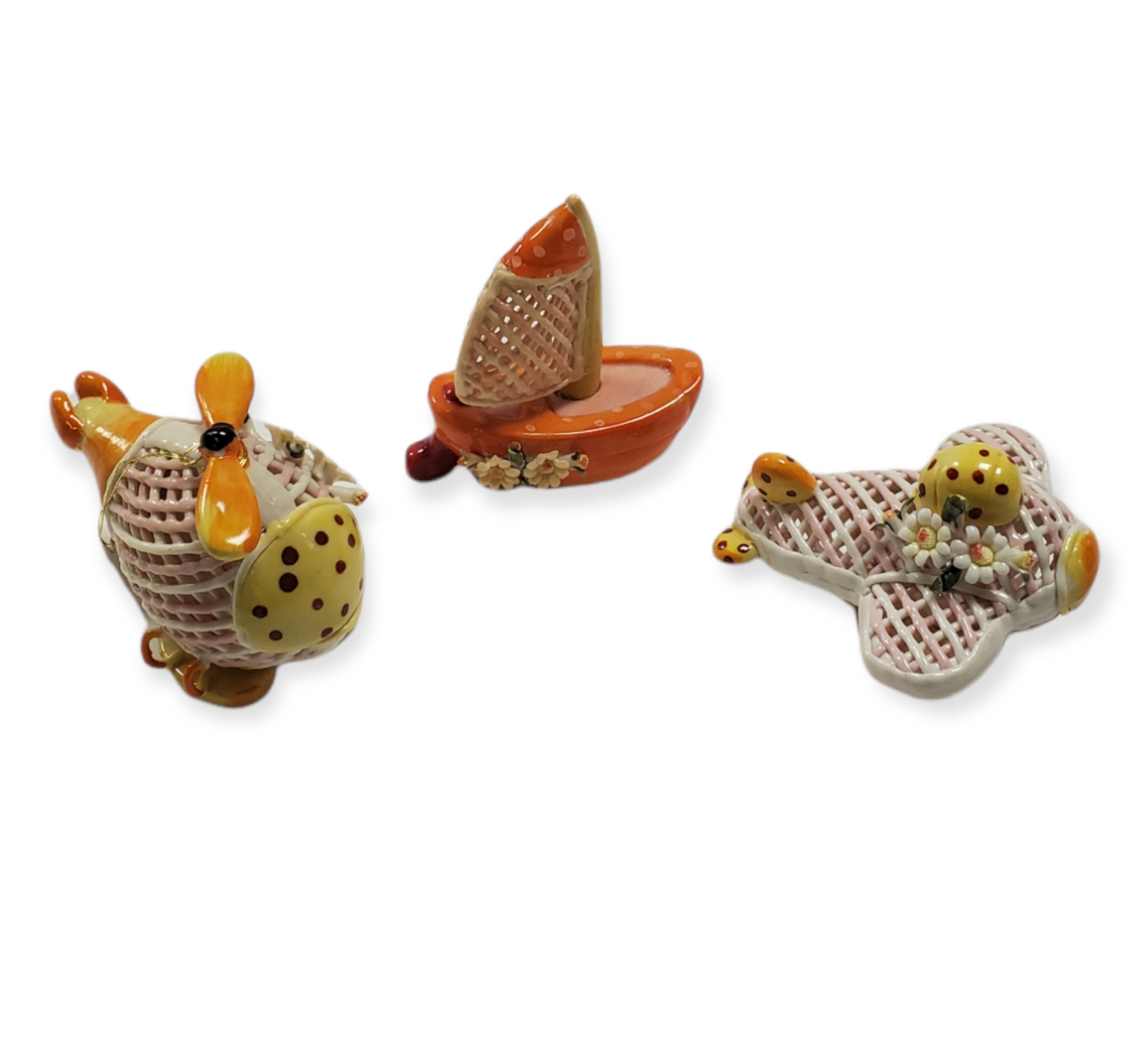 Recuerdos de fiesta temáticos de velero/avión/helicóptero de porcelana para bebé #6D1522