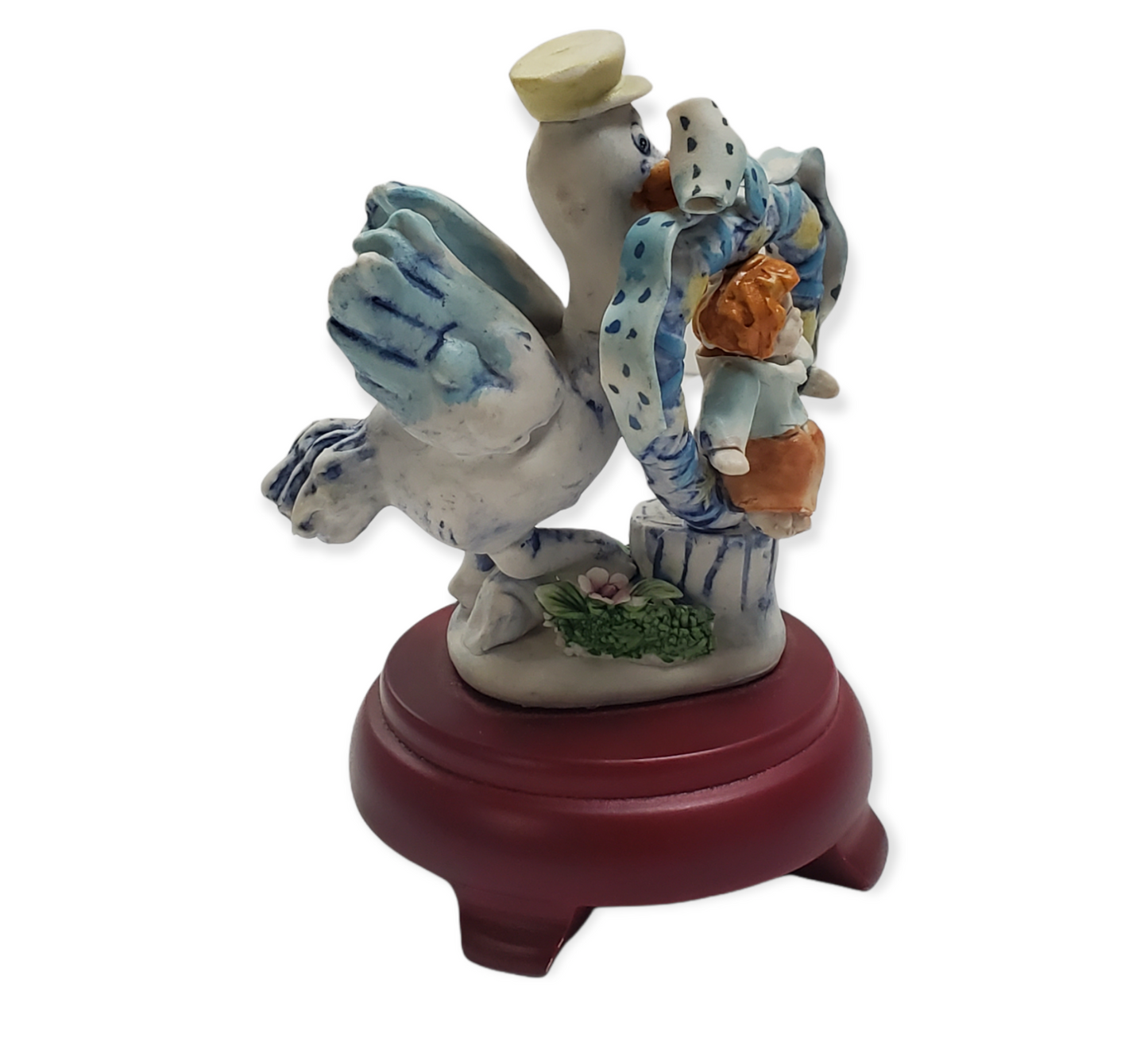 Porcelain Blue Baby Stork Party Favor #6D859
