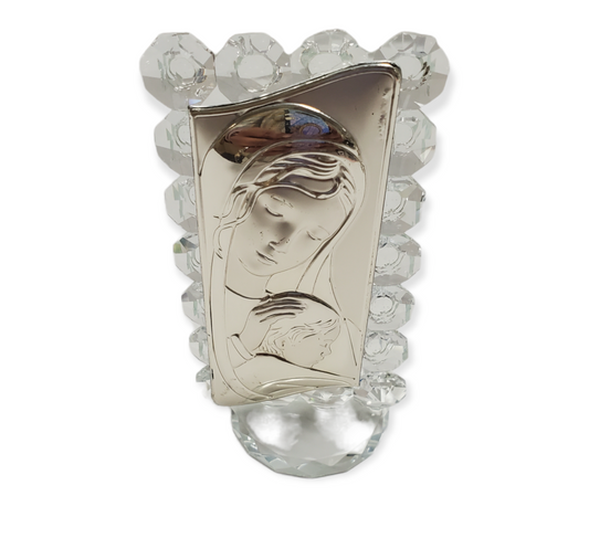 Cristal Italiano y Plata 925 Madre e Hijo Icono #13749