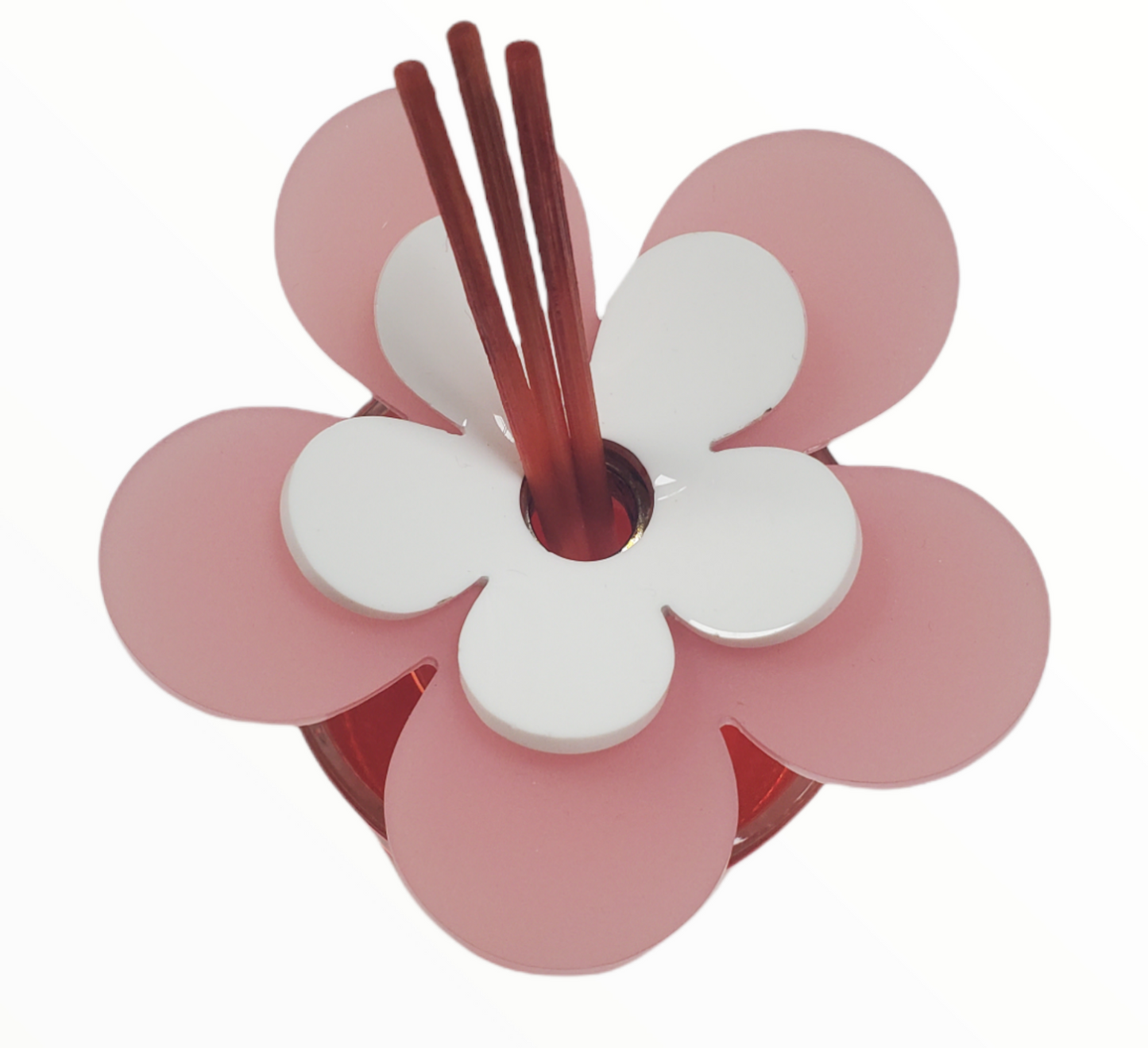 Debora Carlucci Collezione Renoir Diffusore rotondo rosso grande Melograno Melograno Bottiglia di profumo con fiore vibrante Top 7 oz. #DC5809