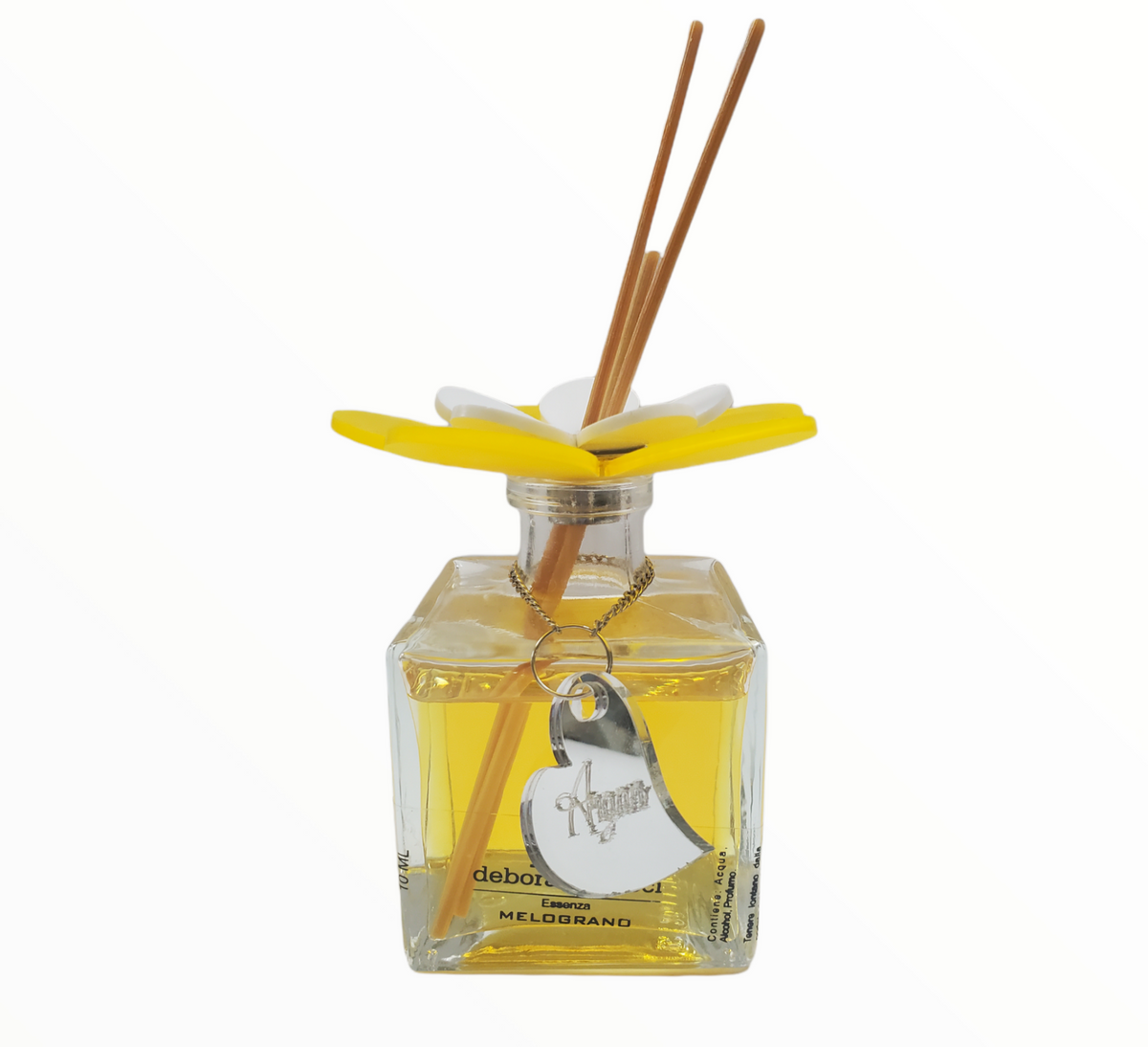Debora Carlucci Collezione Renoir Diffusore quadrato grande Profumo di argan dolce Bottiglia con fiore vibrante Top 7 oz. #DC5799