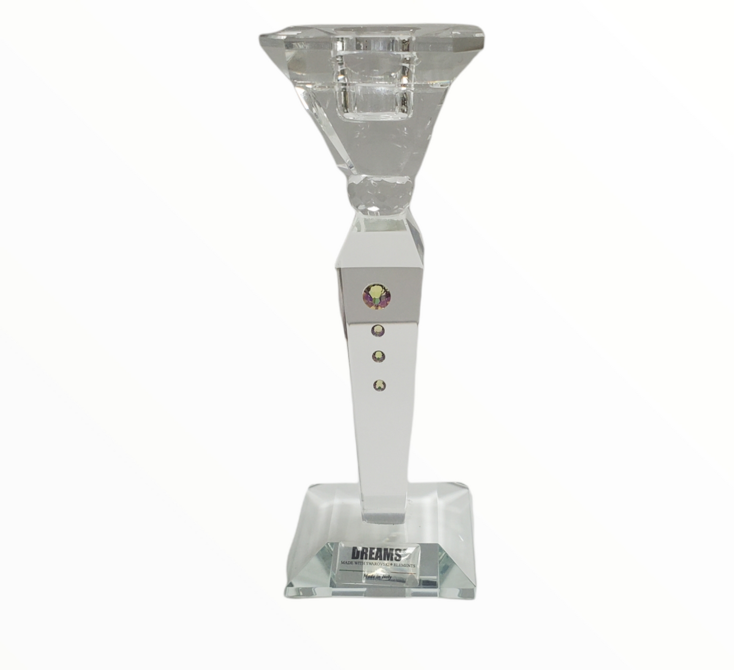 Italian 24 pct. Crystal Candle Holder w. Swarovski Elements #130245