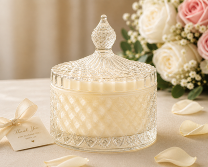 Marsiglia Collection Candle Jewelry Box Accented in Ivory  DC24020-I