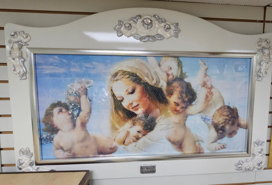 Italian Madonna Surround by Angels Wall Picture VIA_VENETO K51210-077P