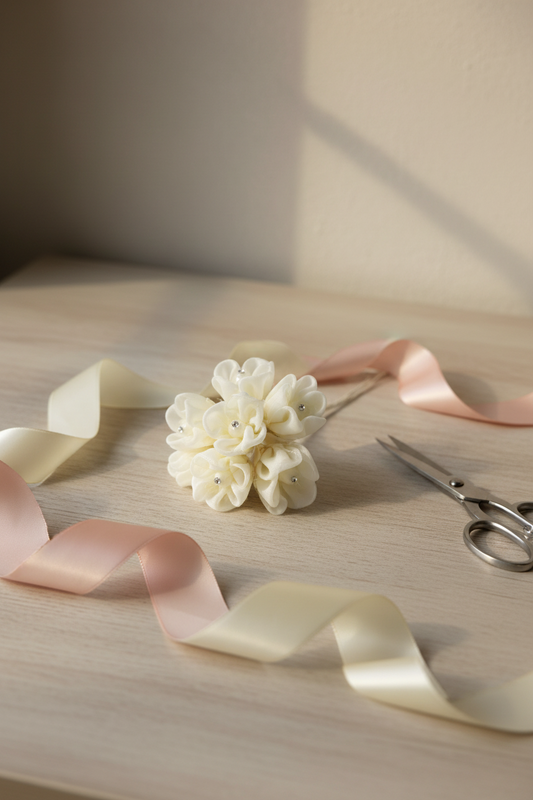 Flores w. Diamante de imitación - 72 piezas/bolsa #ARF2141