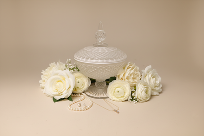 Marsiglia Collection Jewelry Box Accented in White DC24021-W