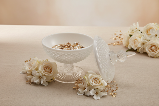 Marsiglia Collection Jewelry Box Accented in White DC24021-W