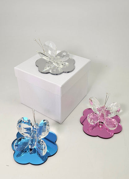 Figurilla de mariposa blanca de Murano y cristal italiano al 24 % #12557