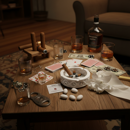 Portasigari / posacenere bianco Bone China #130237