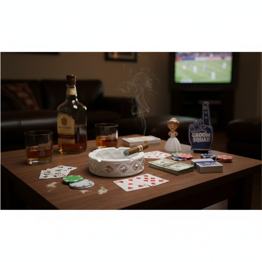 Bone China White Cigar Holder / Ashtray  #130237