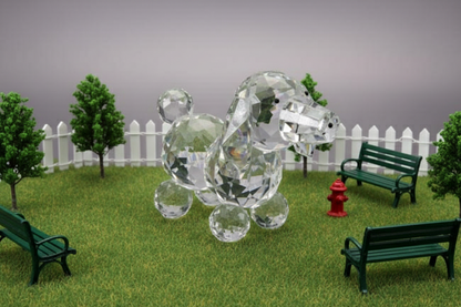 Centro de mesa con estatuilla de cachorro de cristal #CR044