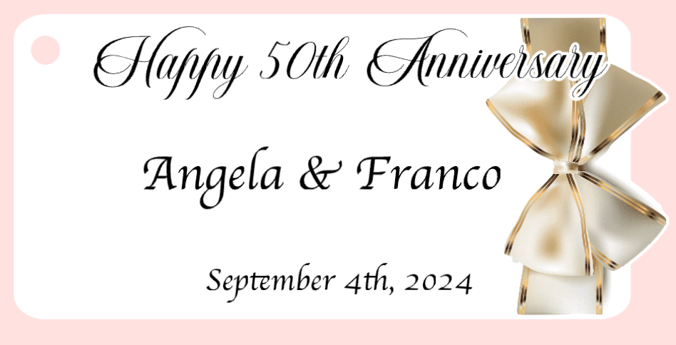 50 Years Wedding Anniversary Bigliettini / Tags MMA-001