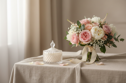 Marsiglia Collection Candle Jewelry Box Accented in Ivory  DC24020-I