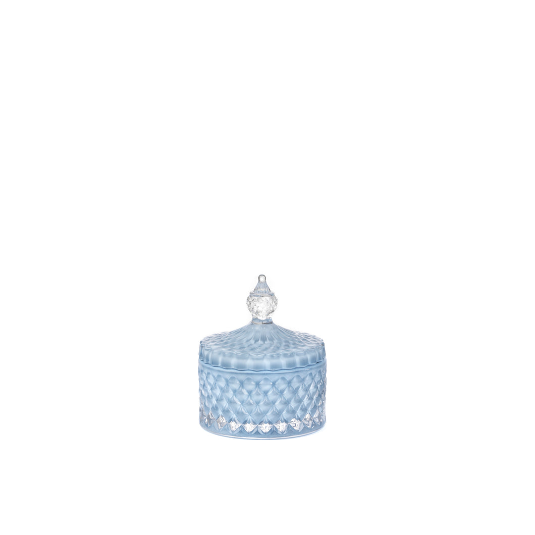 Marsiglia Collection Candle Jewelry Box Accented in Blue DC24020-B