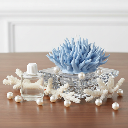 Debora Carlucci Diffusore per aromaterapia con base in cristallo di corallo blu con profumo # DC2686