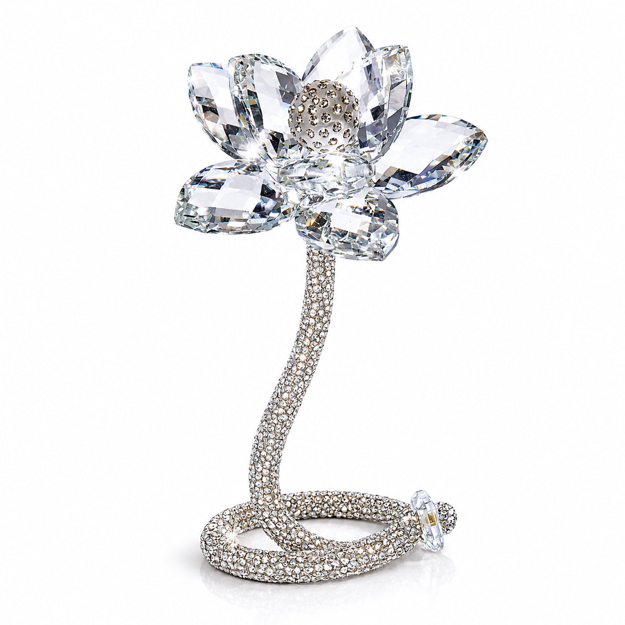 Debora Carlucci Crystal Beaded Swarovski Standing Rose/ Flower with Stem #6993