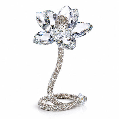Debora Carlucci Crystal Beaded Swarovski Standing Rose/ Flower with Stem #6993