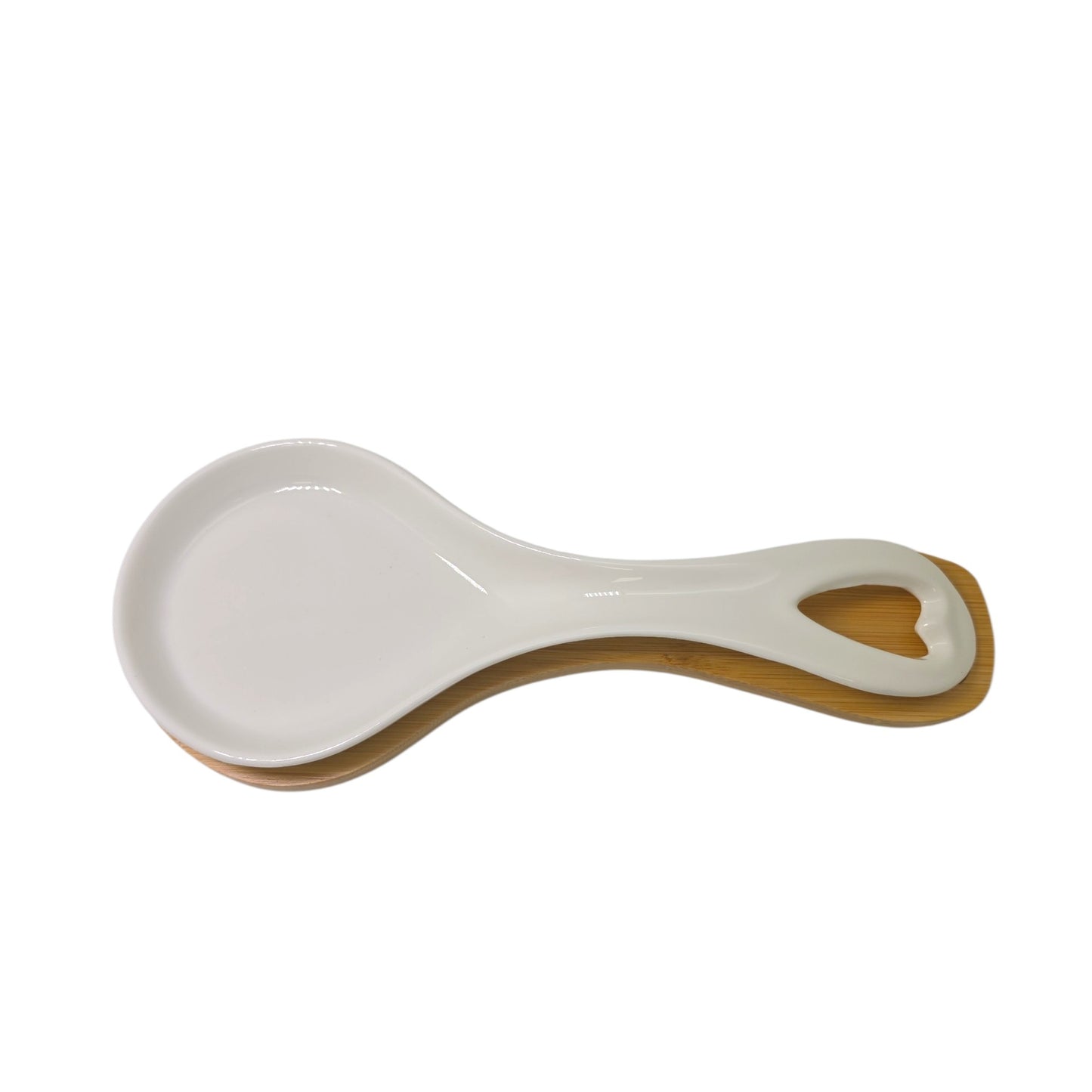 Cucina Italiana Ceramic Deep 9' Spoon Rest Bianco #0702-W 