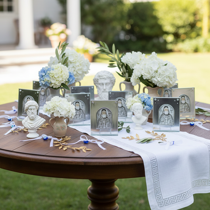 Italian 925 Silver Argento Greek Orthodox Bishop With Swarovski Crystal Party favor #18291