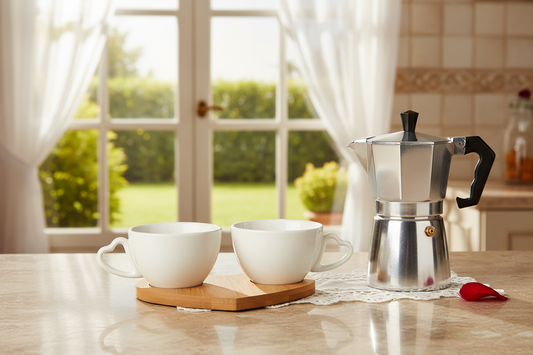 Set di 2 tazze da caffè e piattino in porcellana originale Cucina Italiana Decoro Limone #R10105-47