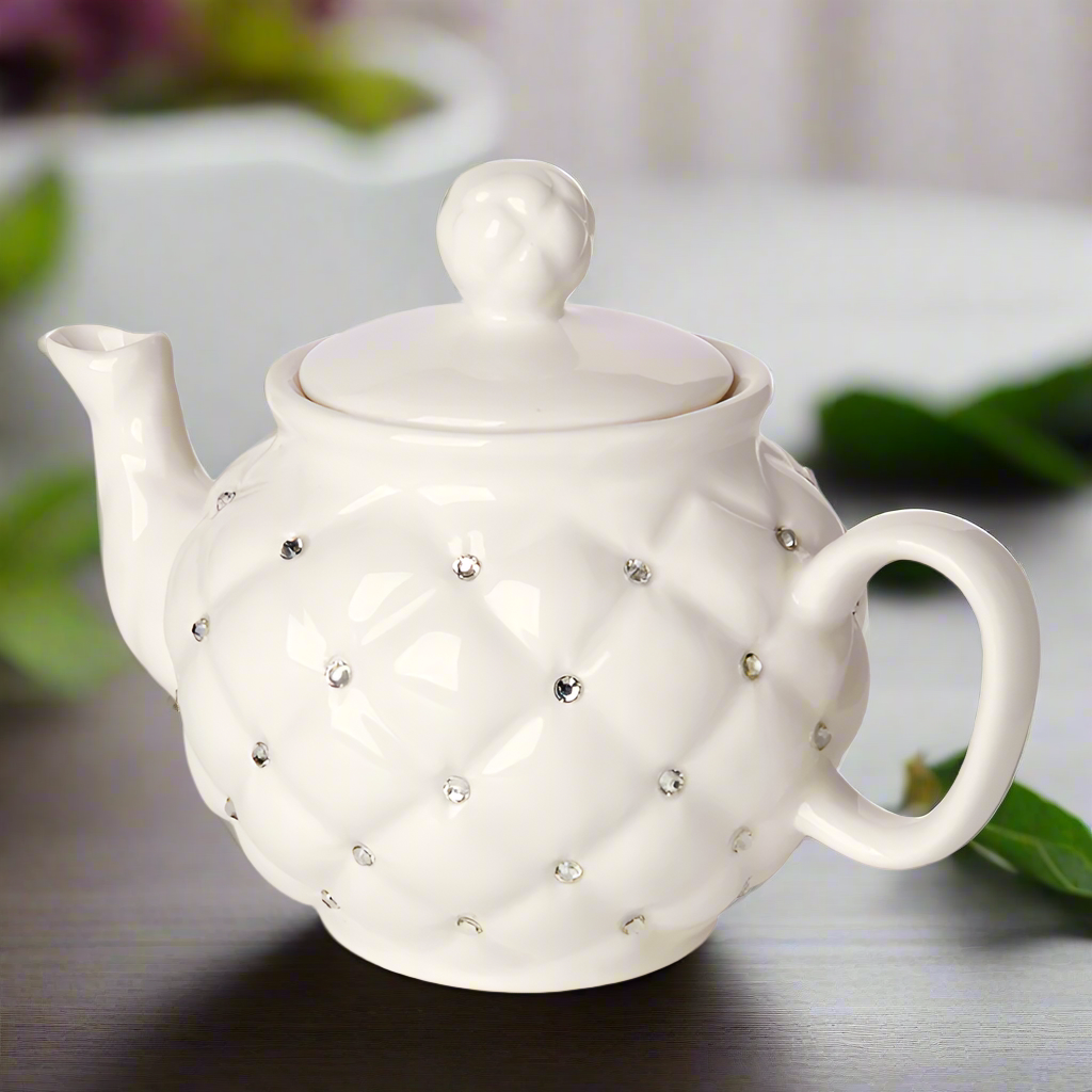 Debora Carlucci Tea Pot / Creamer w Rhinestone Decor #34024