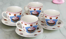 Load image into Gallery viewer, Porcelain Coffee Cup set Cupcake Design #ZPX13242
