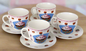 Juego de tazas de café de porcelana Diseño de cupcakes #ZPX13242 