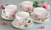 Load image into Gallery viewer, Porcelain Coffee Cup set Rose Design #ZPX13246
