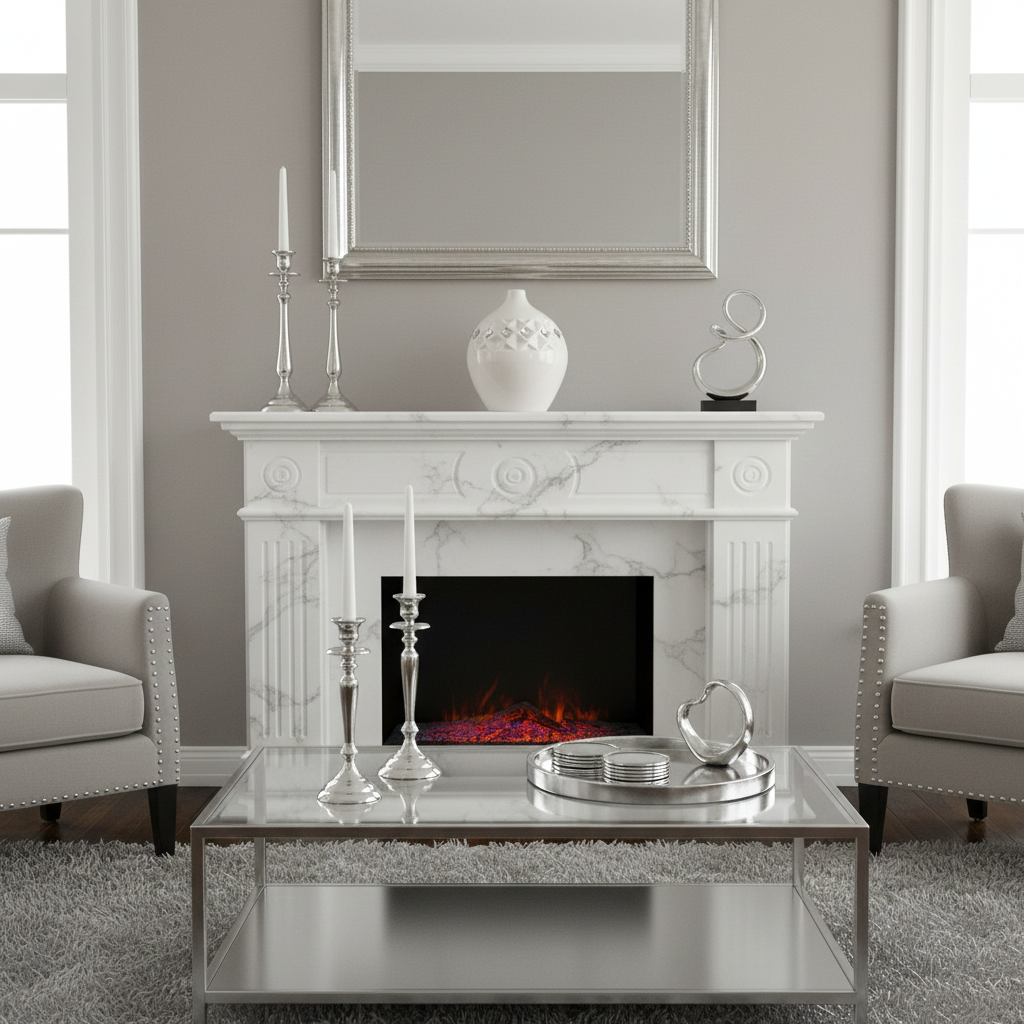 Vaso Bone China bianco italiano c. Elementi di cristallo Swarovski #130232