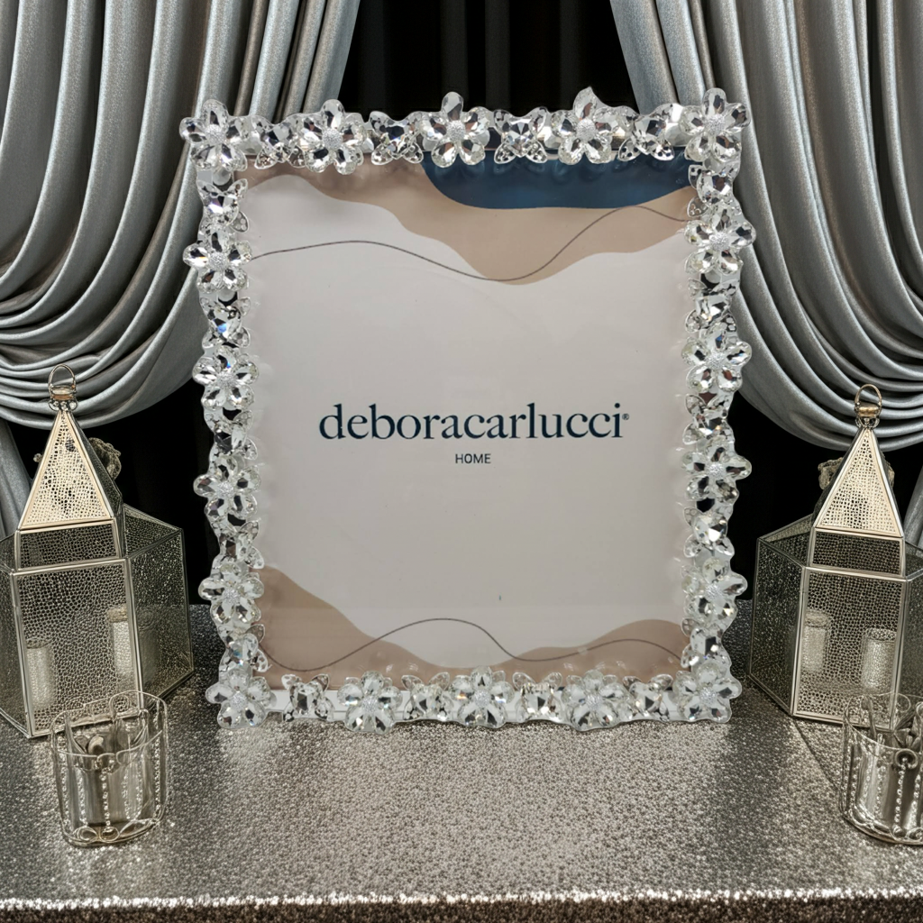 MARCO DUBAI FLOR CRISTAL EMBELLECEDOR PLATA 12 x 13 DC6175/ARG
