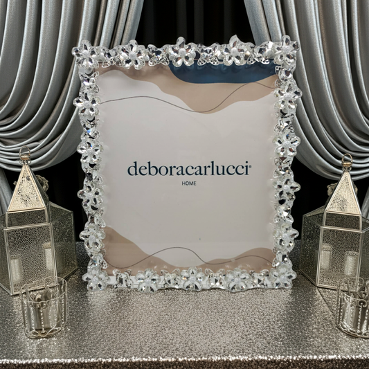 MARCO DUBAI FLOR CRISTAL EMBELLECEDOR PLATA 12 x 13 DC6175/ARG