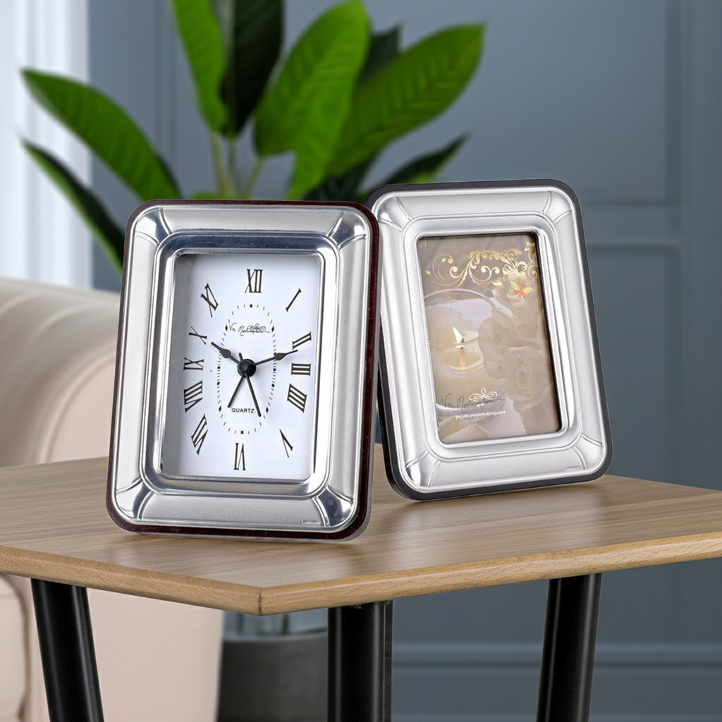Italian 925 Argento Silver Picture Frame  or Table Clock  #926