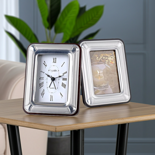 Marco de fotos o reloj de mesa italiano de plata 925 Argento #926