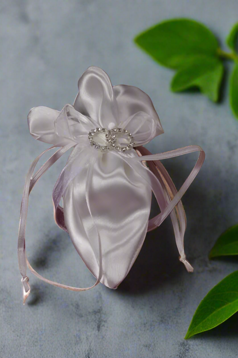Confetti Pouch/Satin Wedding Ring Brooch - PO995 (12pcs per Bag)
